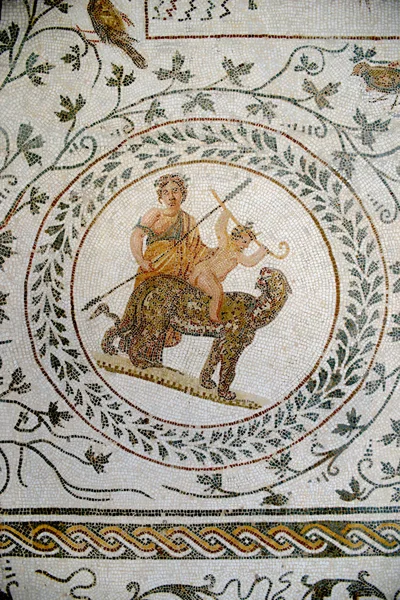 ローマ時代のモザイク舗装石タイル図面フレスコ画舗装 ロイヤリティフリーのストック写真