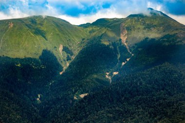 Kafkas dağları. Dağ tepesi / Kayak beldesi Rosa Khutor Krasnaya polyana.