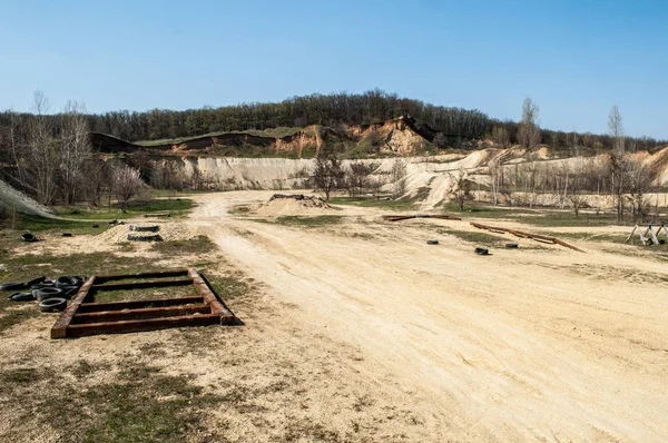 Motorrad-Rennstrecke Motocross - Trail für Motocross — Stockfoto