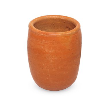 pot beyaz arkaplanda izole edildi.