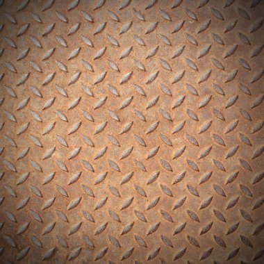 Eski paslı metalik zemin