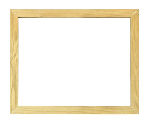 Houten Frame Geïsoleerd Wit — Stockfoto