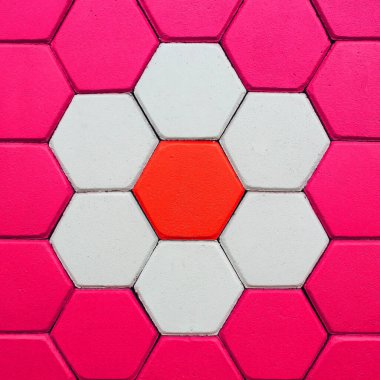 Altıgen tuğla döşeme arkaplan dokusu