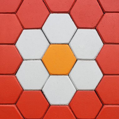 Altıgen tuğla döşeme arkaplan dokusu