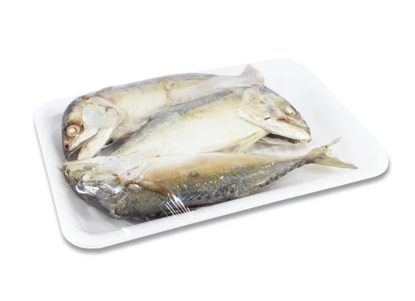 Mackerels Steamed Pack White Background — Stock Photo, Image