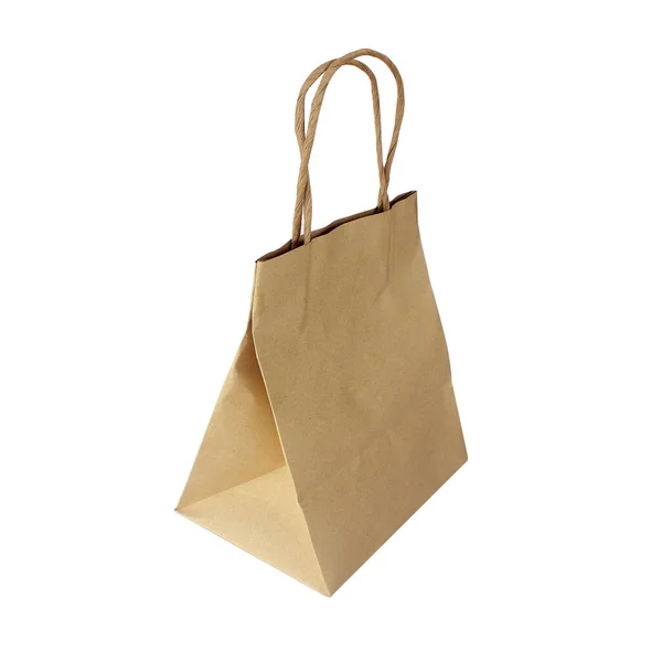 Paper Bag Isolated White Background — Stock Photo, Image