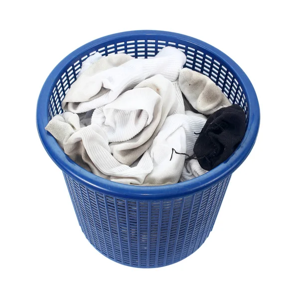 Basket Dirty Laundry Dirty Socks — Stock Photo, Image