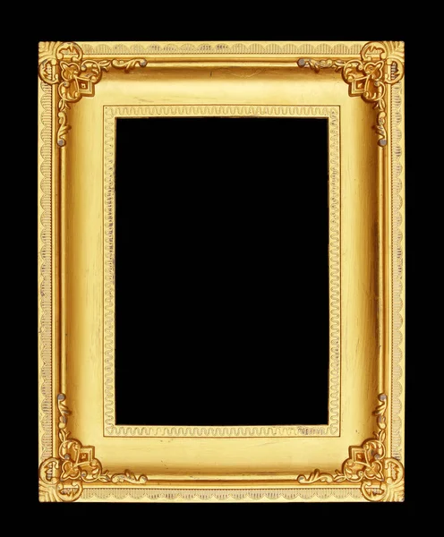 Cornice Oro Sfondo Nero — Foto Stock