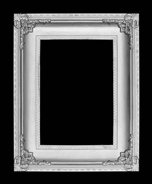 黑色背景的灰色相框 — 图库照片