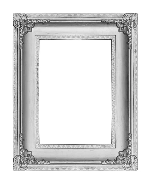Gray Picture Frame White Background — Stock Photo, Image