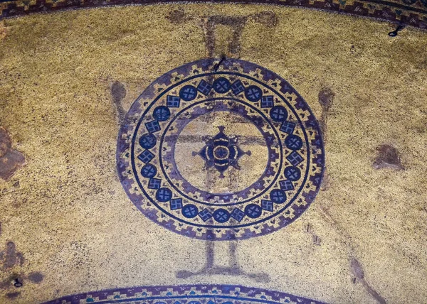 2018年9月19日 土耳其伊斯坦布尔 索菲亚海格的古代拜占庭马赛克碎片 — 图库照片