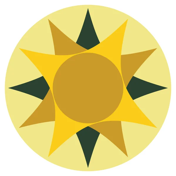 Image vectorielle abstraite du soleil en cercle — Image vectorielle