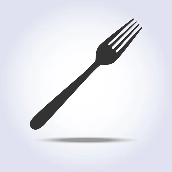 Fork ícone simples cores cinza —  Vetores de Stock