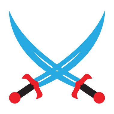 Kılıç korsan kılıç kenarlı simgesi silah geçti