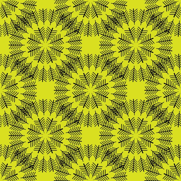 Бесшовный абстрактный винтажный ярко-желтый рисунок — стоковый вектор