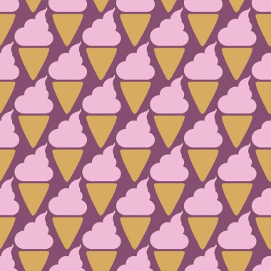 Dondurma koni sorunsuz pembe desen arka plan