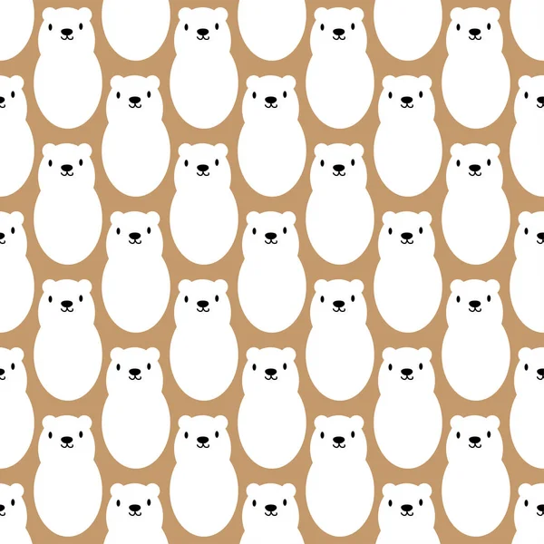 Ours blanc polaire motif simple art sans couture — Image vectorielle