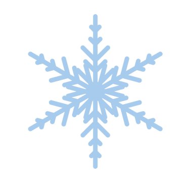 Kar tanesi kış yeni yıl mavi sanat sembol simge