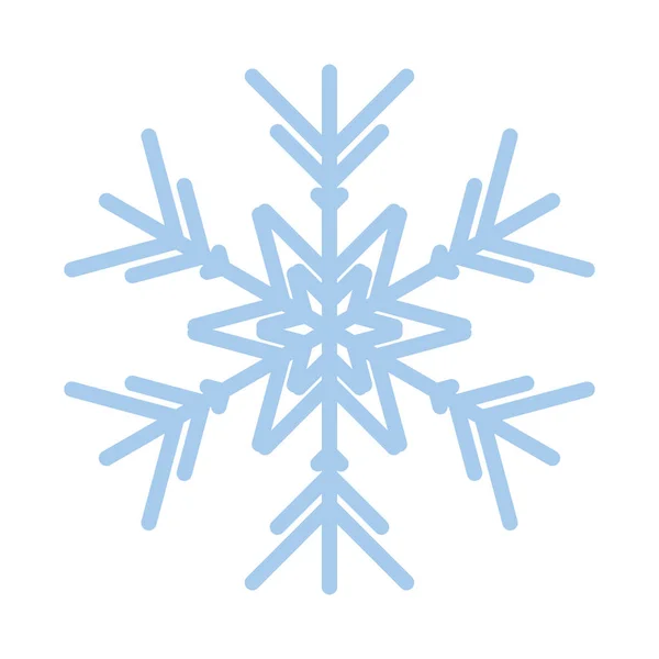 Snowflake winter new year blue art symbol icon — Stock Vector
