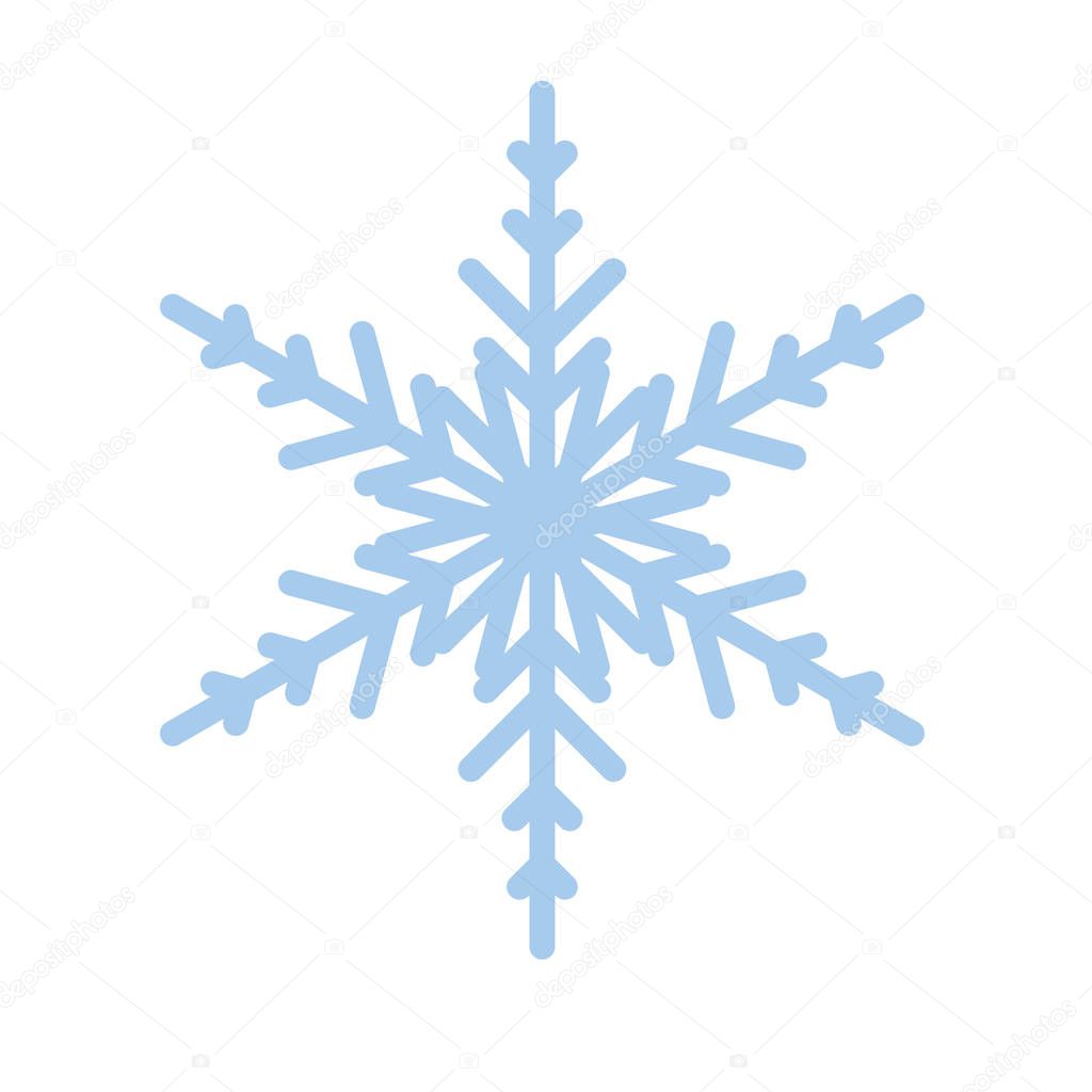 Snowflake winter new year blue art symbol icon. Vector illustration graphic design