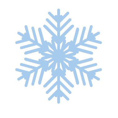 Kar tanesi kış yeni yıl mavi sanat sembol simge