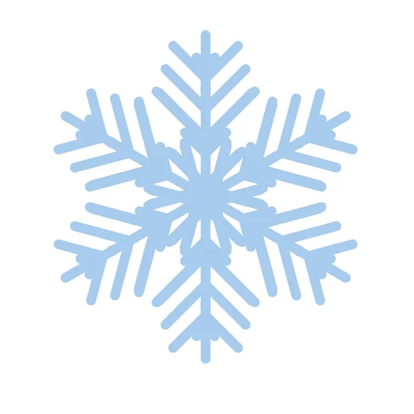 Snowflake winter new year blue art symbol icon — Stock Vector