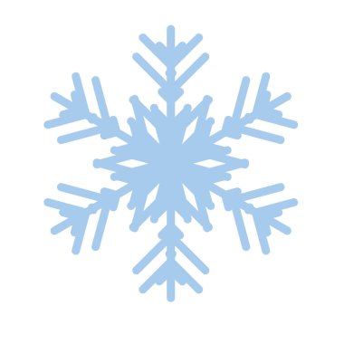 Kar tanesi kış yeni yıl mavi sanat sembol simge