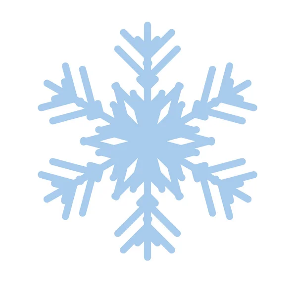 Snowflake winter new year blue art symbol icon — Stock Vector