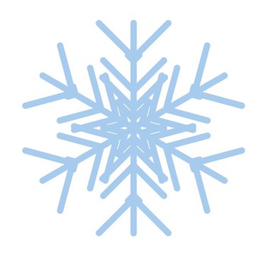 Kar tanesi kış yeni yıl mavi sanat sembol simge