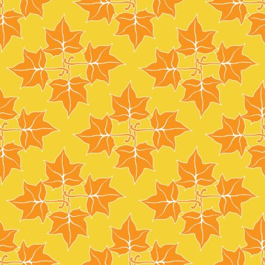 Akçaağaç arka plan sorunsuz vektör portakal sanat bırakır