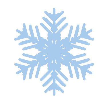Kar tanesi kış yeni yıl mavi sanat sembol simge
