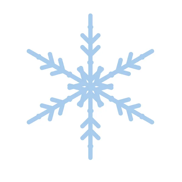 Copo de nieve invierno nuevo año azul icono del símbolo del arte — Vector de stock