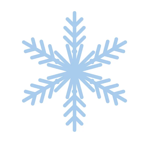 Snowflake winter new year blue art symbol icon — Stock Vector