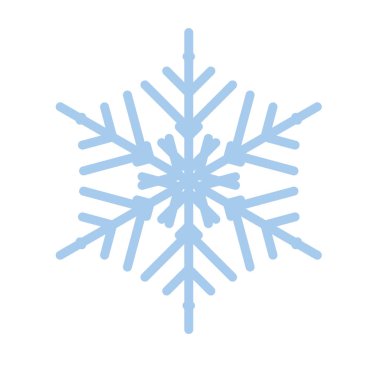Kar tanesi kış yeni yıl mavi sanat sembol simge