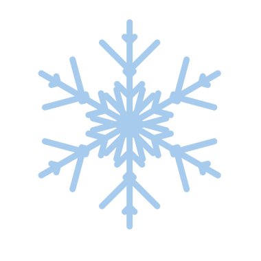 Kar tanesi kış yeni yıl mavi sanat sembol simge