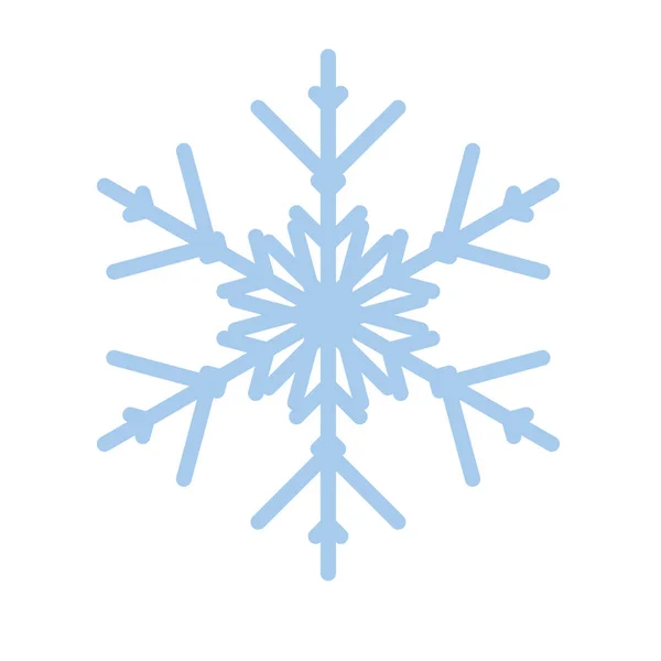 Copo de nieve invierno nuevo año azul icono del símbolo del arte — Archivo Imágenes Vectoriales