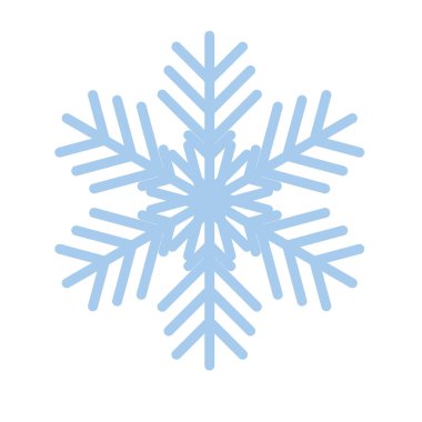 Kar tanesi kış yeni yıl mavi sanat sembol simge