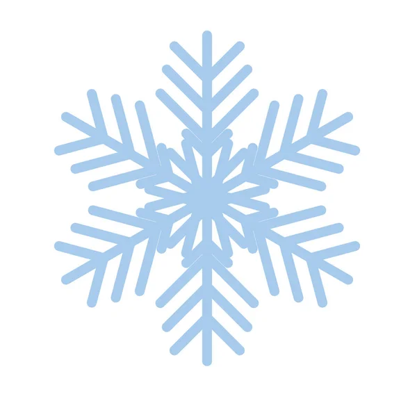 Ikonę symbolu niebieski sztuki nowego roku zima śnieżynka — Wektor stockowy