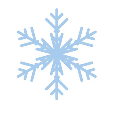 Kar tanesi kış yeni yıl mavi sanat sembol simge