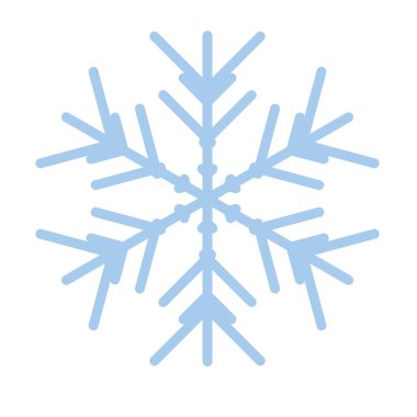 Kar tanesi kış yeni yıl mavi sanat sembol simge