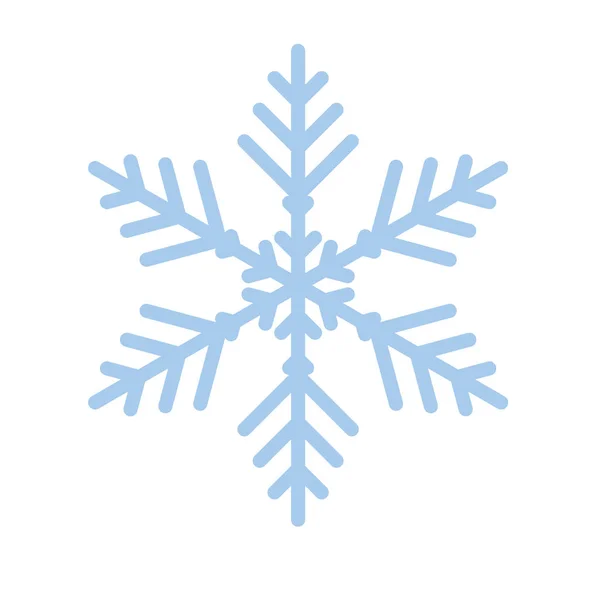 Snowflake winter new year blue art symbol icon — Stock Vector