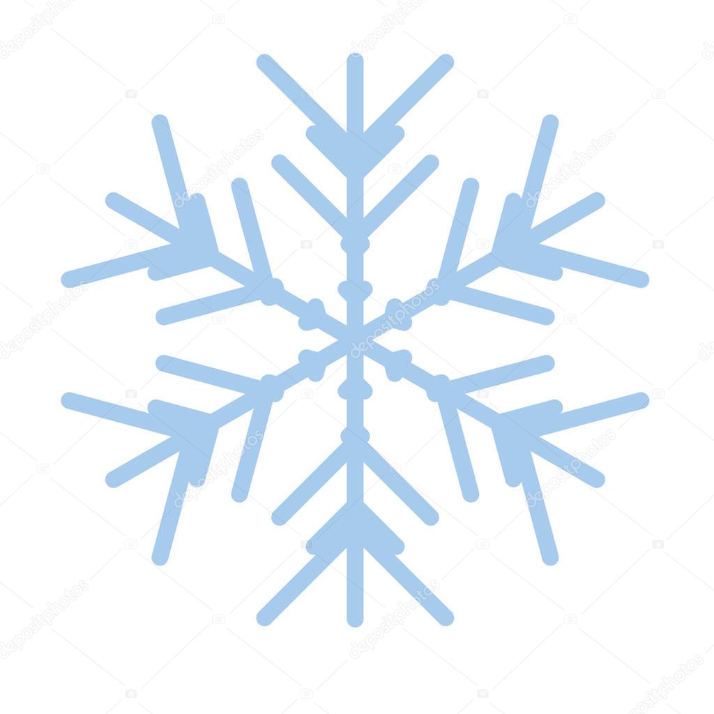 Snowflake winter new year blue art symbol icon. Vector illustration graphic design