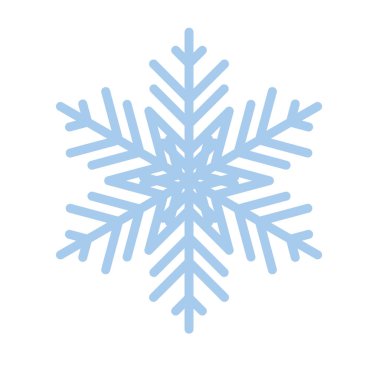Kar tanesi kış yeni yıl mavi sanat sembol simge