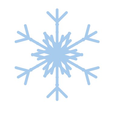 Kar tanesi kış yeni yıl mavi sanat sembol simge