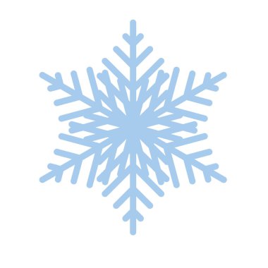 Kar tanesi kış yeni yıl mavi sanat sembol simge. Vektör çizim grafik tasarım