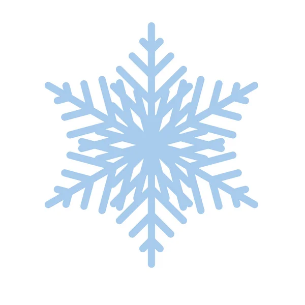 Ikona Śnieżynki Symbol Sztuka Niebieski Zima Nowy Rok Projekt Graficzny — Wektor stockowy