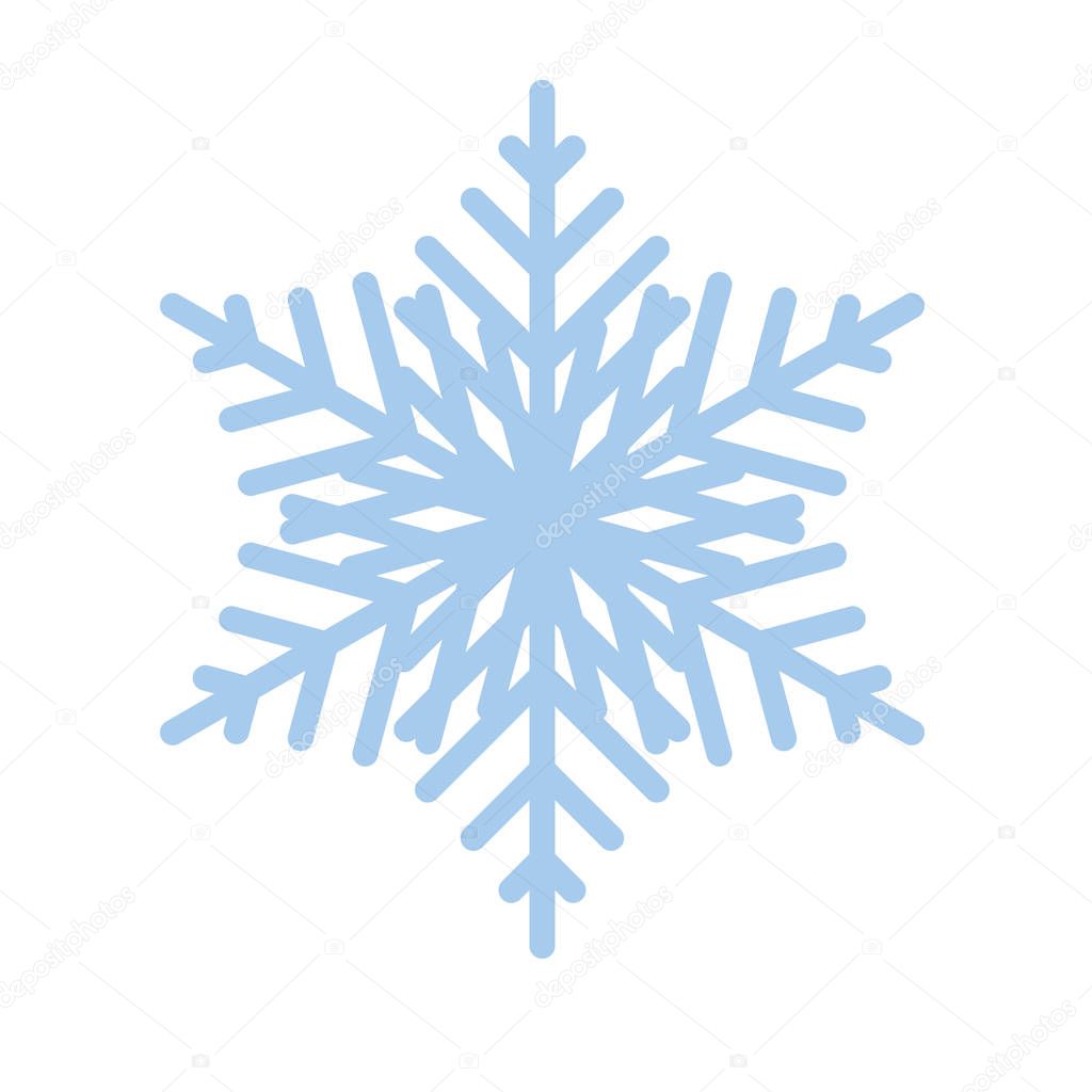 Snowflake winter new year blue art symbol icon. Vector illustration graphic design