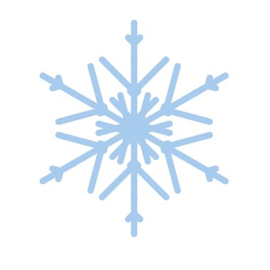 Kar tanesi kış yeni yıl mavi sanat sembol simge
