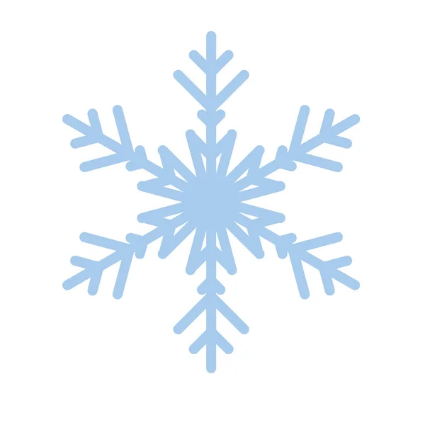 Snowflake winter new year blue art symbol icon — Stock Vector