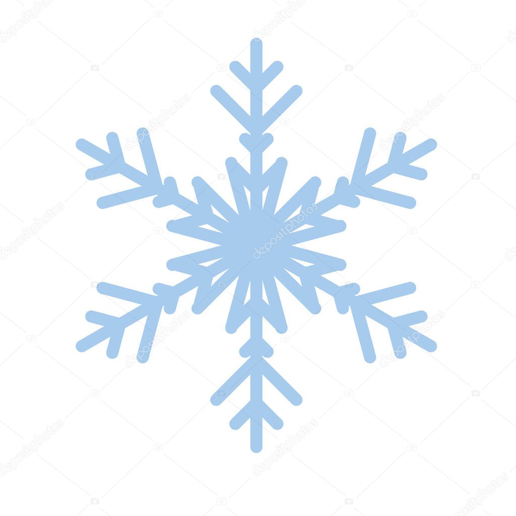 Snowflake winter new year blue art symbol icon
